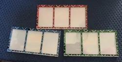 Pokemon Paldean Fates 3 Card Display Case (x3) Red, Blue, And Green Lot Sealed - Image 1