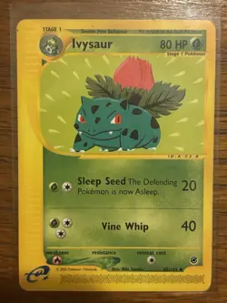 Pokemon TCG Expedition Base Set Ivysaur Card Regular, Uncommon - Image 1