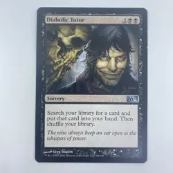 MTG Diabolic Tutor M12 LP Black Sorcery Search Spell Magic The Gathering - Image 1