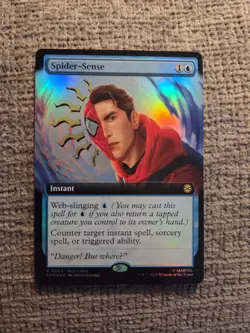 SPIDER-SENSE ~ NM ~ MTG Magic- 0284 SPM Spider-Man Buy a Box Promo FOIL EXTENDED - Image 1