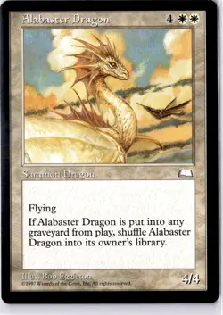 Alabaster Dragon Weatherlight Regular Magic: The Gathering Bob Eggleton NM - Image 1
