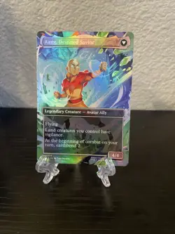 MTG Avatar The Last Airbender Aang at the Crossroads 0304 Borderless Foil NM - Image 2