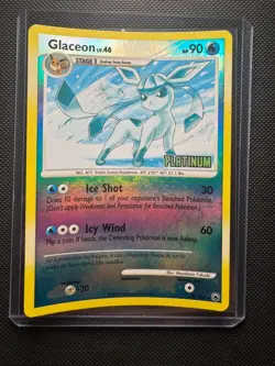Pokemon TCG Glaceon 2008 Majestic Dawn Reverse Holo Rare 20/100 Platinum LP - Image 1