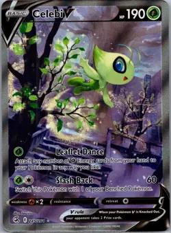 Pokemon TCG SWSH Fusion Strike Celebi v Alt Art Holo Ultra Rare Card 245/264 (2) - Image 1
