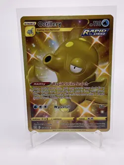 Pokemon Gold Octillery Sword & Shield Battle Styles 178/163 Holo Secret Rare💎💎 - Image 1