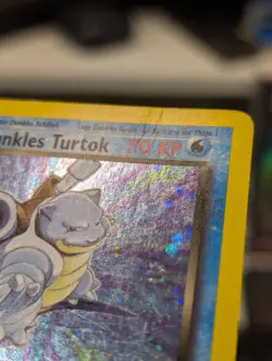 GERMAN DARK BLASTOISE DUNKLES TURTOK 3/82 HOLO RARE POKEMON TCG DAMAGED READ - Image 4