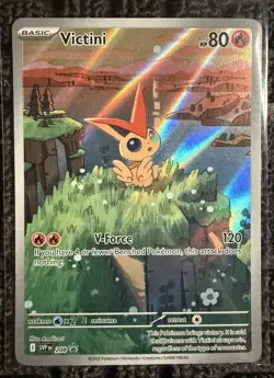 Victini #208 - Black Star Promo Illustration Rare Black & White Pokemon SVP - Image 1