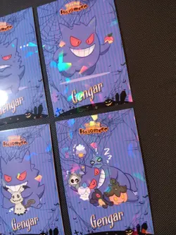 Genger 4x SET POKEMON DATABASE HALLOWEEN SET ICE HOLO PERU US SELLER 2025 Peru - Image 2