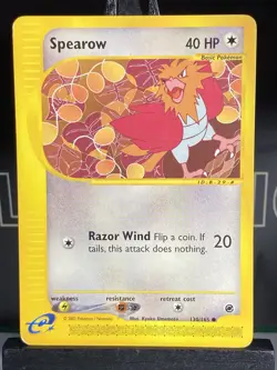 Pokemon TCG Spearow 130/165 - Expedition Non-Holo Common Vintage WOTC LP - Image 3