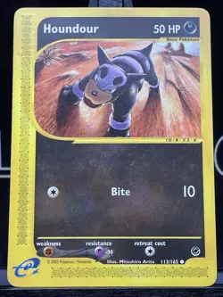 Houndour 113/165 Common Expedition Pokemon TCG Regular 2002 MP - Image 3