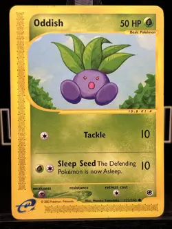 Oddish - Expedition 122/165 - 2002 WOTC - Pokemon TCG - E Reader - LP - Image 3