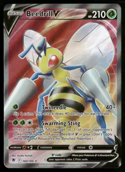 Beedrill V (Full Art) SWSH10: Astral Radiance 160/189 NM Pokemon TCG - Image 1