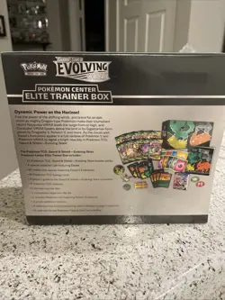 Pokemon Evolving Skies ETB Pokemon Center Factory Sealed Slight Tear On Bottom - Image 3