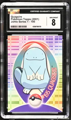 2001 Pokemon TV Animation Johto Series 1 Sticker #195 Quagsire CGC 8 - Image 1