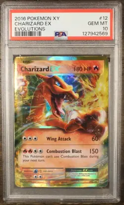Charizard EX 12/108 Ultra Rare Holo Pokemon TCG PSA 10 - Image 1
