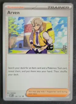 Arven 186/197 Pokemon TCG Scarlet & Violet: Obsidian Flames NM - Image 1