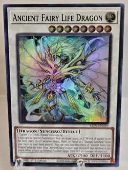 Yugioh Ancient Fairy Life Dragon ALIN-EN039 1st Edition Super Rare - Image 1