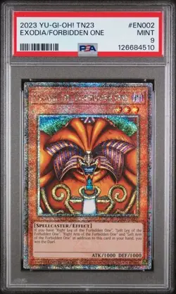 2023 Yu-Gi-Oh! Exodia the Forbidden One TN23-EN002 Quarter Century Rare PSA 9 - Image 1