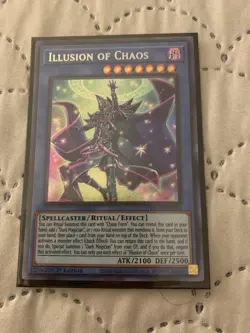 YuGiOh! Illusion of Chaos BACH-EN034 Secret Rare 1st Edition NM - Image 1