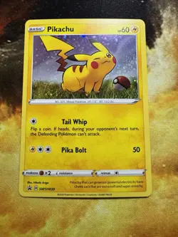 Pokemon TCG Pikachu SWSH039 Black Star Promo - Holo Foil Near Mint - Mint Card - Image 5