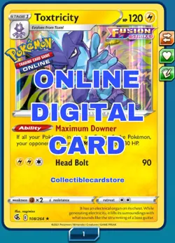 Toxtricity 108/264 Fusion Strike Pokemon TCG Online Digital Card PTCGO SENT FAST - Image 1
