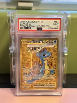PSA 9 MINT Lapras Ex SVP164 SVP 164 Gold FULL ART HOLO PROMO Pokemon Card - Image 1