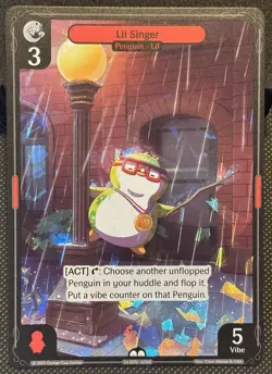 Vibes TCG Lil Singer * ARCTIC FOIL * - Legend of the Lils Card 6/150 - Image 1