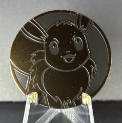 Eevee LARGE GOLD MIRROR HOLO Prismatic Evolution Pokemon Card TCG Collector Coin - Image 3