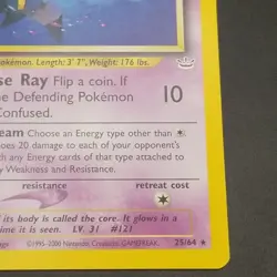 STARMIE 25/64 - RARE - Neo Revelation - VINTAGE WOTC POKEMON CARD - NM - Image 4