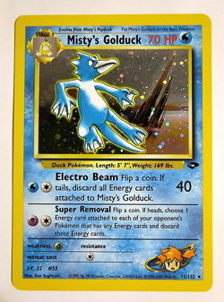 LP - Misty's Golduck 12/132 Gym Challenge Rare Holo Pokemon Card - Image 1