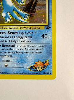 LP - Misty's Golduck 12/132 Gym Challenge Rare Holo Pokemon Card - Image 5