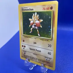 Pokemon Hitmonchan Base Set 2 Holo Unlimited Rare Card 7/102 Vintage TCG | LP - Image 3