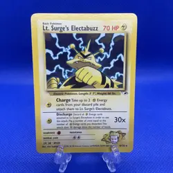 Lt. Surge's Electabuzz 6/132 Holo Rare Gym Heroes Pokemon Card - Image 1