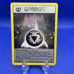 Metal Energy Neo Genesis 19/111 Rare Holo Swirl Pokemon Card TCG - Image 1