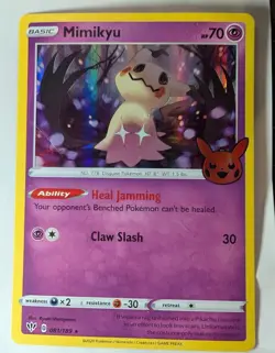 Mimikyu 081/189 Halloween Trick or Trade - Pokemon Holo Foil Rare Nice! - Image 1