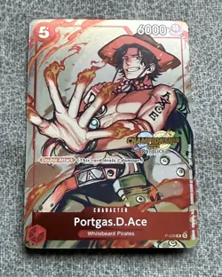 Portgas D Ace (CS 2023 Event Pack) P-028 One Piece Promotion Cards Foil NM - Image 1
