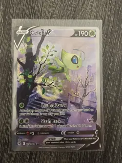 Pokemon TCG SWSH Fusion Strike Celebi v Alt Art Holo Ultra Rare Card 245/264 - Image 1