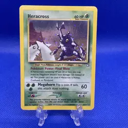 Pokemon TCG Heracross Neo Genesis Holo Card 6/111 Unlimited Rare LP - Image 1
