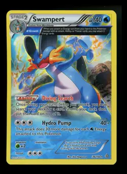 Swampert 36/160 XY Primal Clash 2015 Full Art Holo Pokemon Card TCG - Image 1