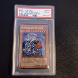 2005 YUGIOH! Ocean Dragon Lord Neo Daedalus SD4-EN001 1st Edition PSA 10 Card - Image 1