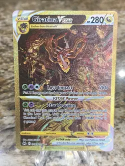 Pokemon Giratina VSTAR Crown Zenith Gold Full Art Card GG69/GG70 Near Mint - Image 1