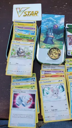 Pokemon TCG Sinnoh Stars Mini Tin Munchlax Drifloon - 2 Packs + Coin + Art Card - Image 5