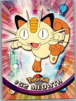 2000 Topps Pokemon TV Animation Edition Card - #52 Meowth (Series 3) - Image 1