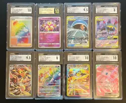 Pokemon TCG - CGC Graded 8 Card Lot - 10's & 9.5's -Jolteon, Alakazam, GX Tag - Image 1