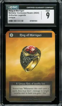 Sorcery Contested Realm: Arthurian Legends Ring of Morrigan Nonfoil CGC Mint 9 - Image 1