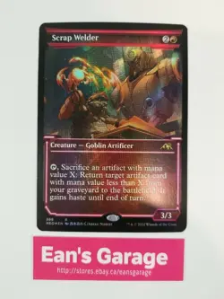 MTG Scrap Welder 368 NEO Hamigawa Neon Dynasty Soft Glow Frame Rare Foil - Mint - Image 1
