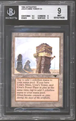 Magic MTG Antiquities Urza's Mine (Tower) BGS 9 (9.5 9 9.5 9) Q++ NEAR MINT NM - Image 1