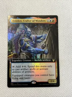 MTG Dalakos, Crafter of Wonders (Extended Art) FOIL Theros THB 335 Rare NM+ - Image 1
