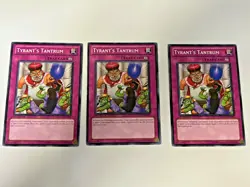 3X Tyrant's Tantrum - EXVC-EN075 x3 Yugioh Yu Gi Oh! Playset 1st Edition - Image 1