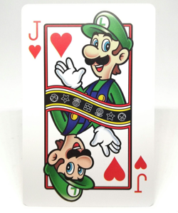 Luigi heart J Super Mario Bros World playing CARD trump CLUB MADE IN JAPAN - Image 1